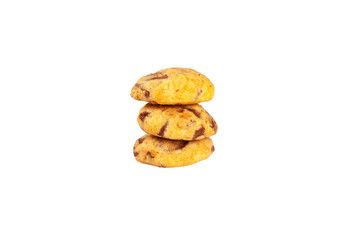 Fototapeta na wymiar Mini cookies stacked on a isolated background