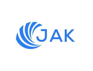 JAK Flat accounting logo design on white background. JAK creative initials Growth graph letter logo concept. JAK business finance logo design.
 - obrazy, fototapety, plakaty