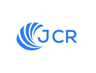 JCR Flat accounting logo design on white background. JCR creative initials Growth graph letter logo concept. JCR business finance logo design.
