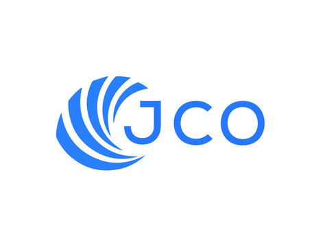 JCO Flat accounting logo design on white background. JCO creative initials Growth graph letter logo concept. JCO business finance logo design.
