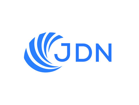JDN Flat accounting logo design on white background. JDN creative initials Growth graph letter logo concept. JDN business finance logo design.
