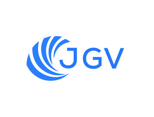 JGV Flat accounting logo design on white background. JGV creative initials Growth graph letter logo concept. JGV business finance logo design.
