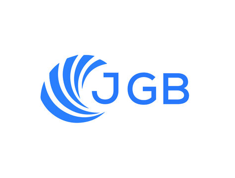 JGB Flat accounting logo design on white background. JGB creative initials Growth graph letter logo concept. JGB business finance logo design.
