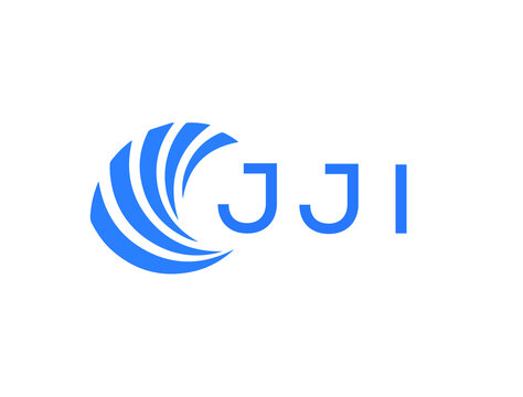 JJI Flat accounting logo design on white background. JJI creative initials Growth graph letter logo concept. JJI business finance logo design.
