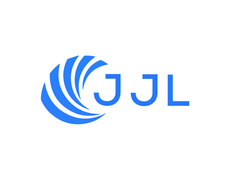 JJL Flat accounting logo design on white background. JJL creative initials Growth graph letter logo concept. JJL business finance logo design.

