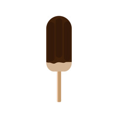 A chocolate popsicle icon, an ice cream illustration