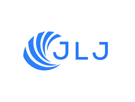 JLJ Flat accounting logo design on white background. JLJ creative initials Growth graph letter logo concept. JLJ business finance logo design.
