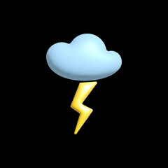 3d weather icon volumetric render with glossy sun cloud rain snow, elements for apps and social media.