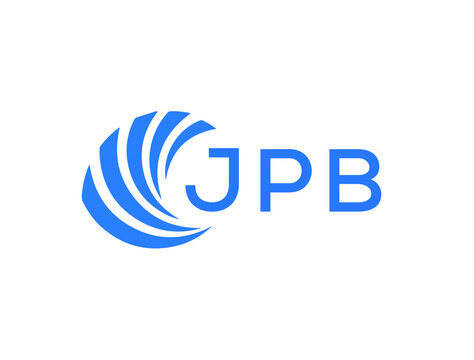 JPB Flat accounting logo design on white background. JPB creative initials Growth graph letter logo concept. JPB business finance logo design.
