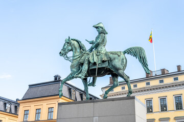 Obraz premium Statue of Charles XIV John in Stockholm