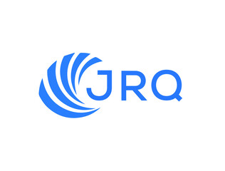 JRQ Flat accounting logo design on white background. JRQ creative initials Growth graph letter logo concept. JRQ business finance logo design.
