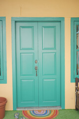 green color Front door in a singapore 