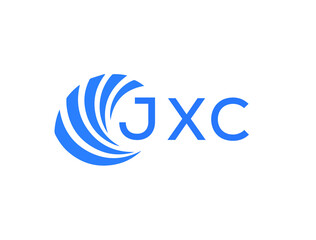 JXC Flat accounting logo design on white background. JXC creative initials Growth graph letter logo concept. JXC business finance logo design.
