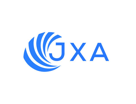 JXA Flat accounting logo design on white background. JXA creative initials Growth graph letter logo concept. JXA business finance logo design.
