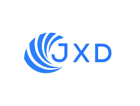 JXD Flat accounting logo design on white background. JXD creative initials Growth graph letter logo concept. JXD business finance logo design.
