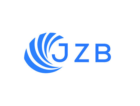 JZB Flat accounting logo design on white background. JZB creative initials Growth graph letter logo concept. JZB business finance logo design.
