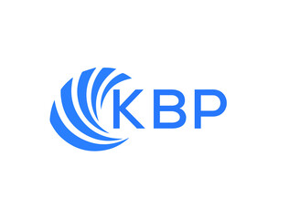 KBP Flat accounting logo design on white background. KBP creative initials Growth graph letter logo concept. KBP business finance logo design.
