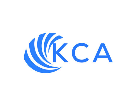 KCA Flat accounting logo design on white background. KCA creative initials Growth graph letter logo concept. KCA business finance logo design.

