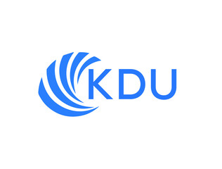 KDU Flat accounting logo design on white background. KDU creative initials Growth graph letter logo concept. KDU business finance logo design.
