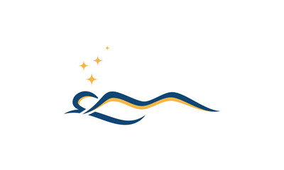 snooring and sleep logo, Massage spa woman logo 