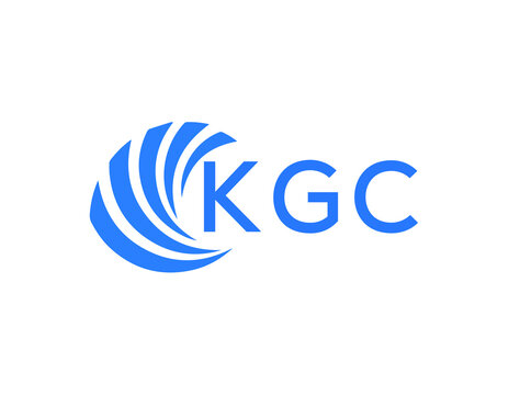 KGC Flat accounting logo design on white background. KGC creative initials Growth graph letter logo concept. KGC business finance logo design.
