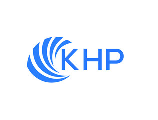 KHP Flat accounting logo design on white background. KHP creative initials Growth graph letter logo concept. KHP business finance logo design.
