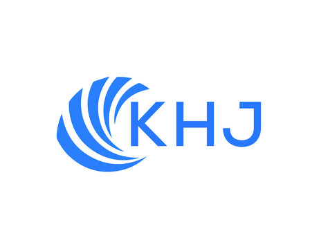 KHJ Flat accounting logo design on white background. KHJ creative initials Growth graph letter logo concept. KHJ business finance logo design.
