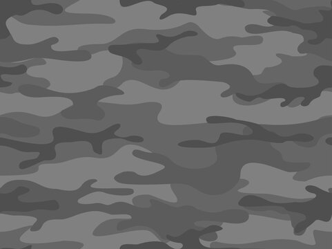 Camouflage seamless pattern. Military endless texture. Abstract camo of spots. Print on fabric and clothing. Vector illustration