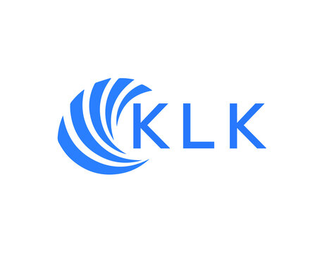 KLK Flat accounting logo design on white background. KLK creative initials Growth graph letter logo concept. KLK business finance logo design.
