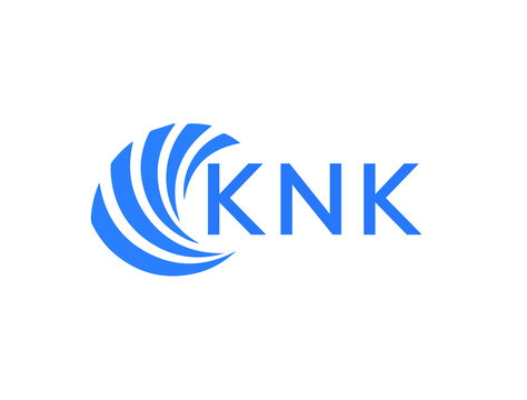 KNK Flat accounting logo design on white background. KNK creative initials Growth graph letter logo concept. KNK business finance logo design.
