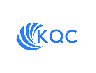 KQC Flat accounting logo design on white background. KQC creative initials Growth graph letter logo concept. KQC business finance logo design.
