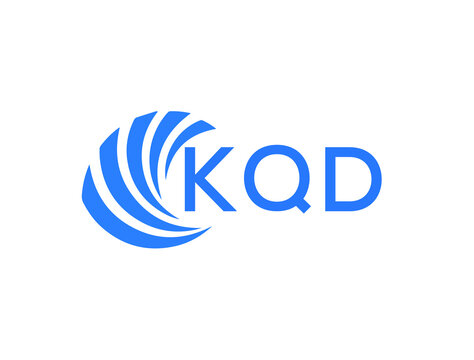 KQD Flat accounting logo design on white background. KQD creative initials Growth graph letter logo concept. KQD business finance logo design.
