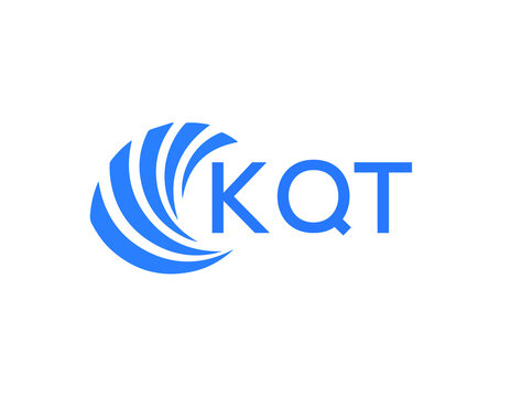 KQT Flat accounting logo design on white background. KQT creative initials Growth graph letter logo concept. KQT business finance logo design.
