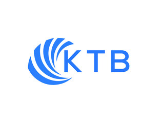 KTB Flat accounting logo design on white background. KTB creative initials Growth graph letter logo concept. KTB business finance logo design.
