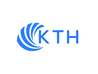 KTH Flat accounting logo design on white background. KTH creative initials Growth graph letter logo concept. KTH business finance logo design.
