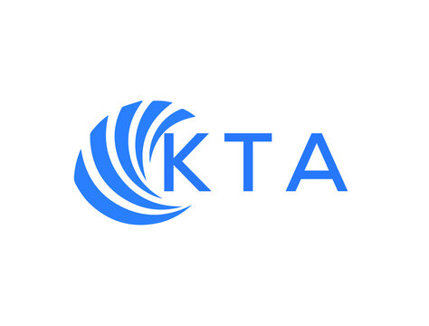 KTA Flat accounting logo design on white background. KTA creative initials Growth graph letter logo concept. KTA business finance logo design.
