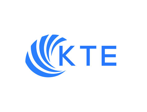 KTE Flat accounting logo design on white background. KTE creative initials Growth graph letter logo concept. KTE business finance logo design.
