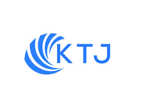 KTJ Flat accounting logo design on white background. KTJ creative initials Growth graph letter logo concept. KTJ business finance logo design.
