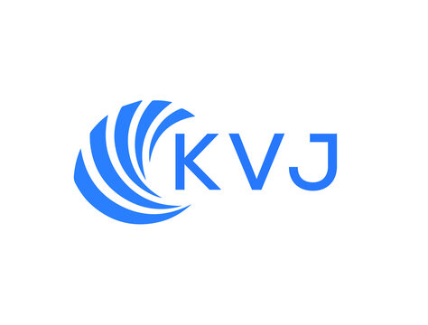 KVJ Flat accounting logo design on white background. KVJ creative initials Growth graph letter logo concept. KVJ business finance logo design.
