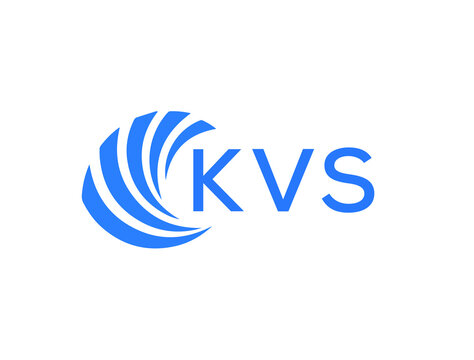 KVS Flat accounting logo design on white background. KVS creative initials Growth graph letter logo concept. KVS business finance logo design.
