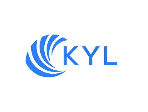 KYL Flat accounting logo design on white background. KYL creative initials Growth graph letter logo concept. KYL business finance logo design.
