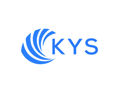 KYS Flat accounting logo design on white background. KYS creative initials Growth graph letter logo concept. KYS business finance logo design.
