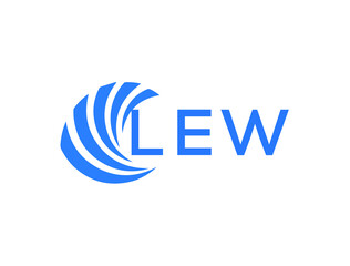 LEW Flat accounting logo design on white background. LEW creative initials Growth graph letter logo concept. LEW business finance logo design.  © Faisal