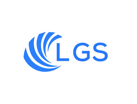 LGS Flat accounting logo design on white background. LGS creative initials Growth graph letter logo concept. LGS business finance logo design.
