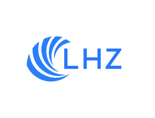 LHZ Flat accounting logo design on white background. LHZ creative initials Growth graph letter logo concept. LHZ business finance logo design.
