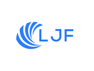 LJF Flat accounting logo design on white background. LJF creative initials Growth graph letter logo concept. LJF business finance logo design.
