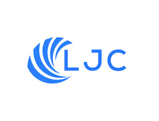 LJC Flat accounting logo design on white background. LJC creative initials Growth graph letter logo concept. LJC business finance logo design.
