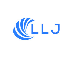 LLJ Flat accounting logo design on white background. LLJ creative initials Growth graph letter logo concept. LLJ business finance logo design.
