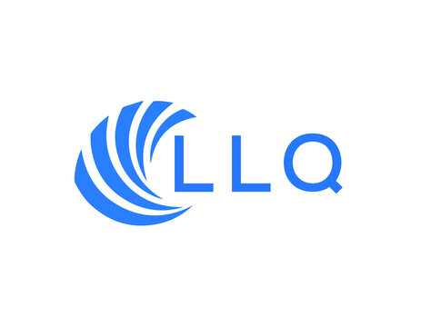 LLQ Flat accounting logo design on white background. LLQ creative initials Growth graph letter logo concept. LLQ business finance logo design.
