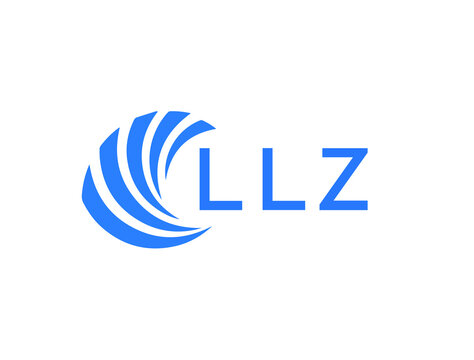 LLZ Flat accounting logo design on white background. LLZ creative initials Growth graph letter logo concept. LLZ business finance logo design.
